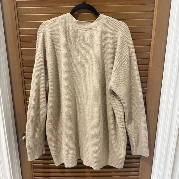 Altar'd State Cream Button-Front V-Neck Cardigan - Picture 2 of 5